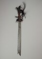 Sword (Campilan), Metal, wood, hair, bells, Indonesian, Sulaweis Utara (North Celebes)