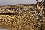 Gauntlet Sword (<i>Pata</i>), Steel, gold, textile, hilt, Indian; blade, European