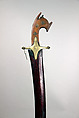 Saber with Scabbard, Wood, horn, brass, silver, Javanese