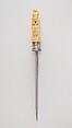 Dagger (Dha) with Sheath, Bone, silver, Burmese