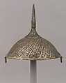 Helmet, Steel, gold, Indian, possibly North Indian