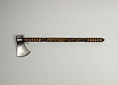 Axe, Steel, wood, horn, ivory, Persian