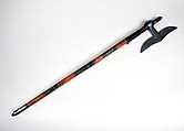 Axe, Steel, wood (bamboo), paint, Indian