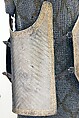 Cuirass (<i>Char-aina</i>), Steel, iron, gold, leather, textile (wool), Persian, Safavid