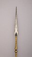 Spear, Steel, wood, copper, gold, silver, Indian, Cutch