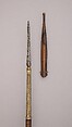 Spear with Sheath, Wood, metal, silver, gold, Javanese