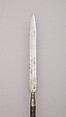 Spear, Wood, silver, steel, Javanese