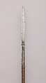 Spear, Wood, silver, steel, diamond, Javanese