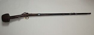 Matchlock Gun, Steel, brass, silver, wood, Indian, Rajput
