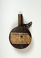 Powder Flask, Wood, bone, brass, leather, Persian