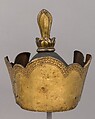 Helmet from a Sculpture, Copper, gold, Tibetan