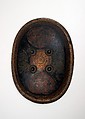 Shield (Dhàl), Leather, textile (velvet), textile, copper alloy, polychromy, Indian