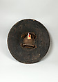 Shield (Dhàl), Hide, silver, iron, lacquer, Indian