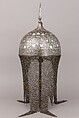 Helmet, Arm Guard, and Shield, Steel, silver, Indian