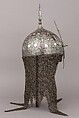 Helmet, Arm Guard, and Shield, Steel, silver, Indian