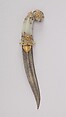 Dagger (Khanjar), Steel, jade, gold, ruby, emerald, beryl, rock crystal, turquoise, Indian, Mughal