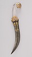 Dagger, Steel, rock crystal, gold, Indian