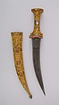 Dagger with Sheath, Steel, enamel, velvet, Persian, Qajar