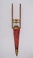Dagger (Katar) with Sheath, Iron, gold, steel, diamond, velvet, wood, Indian, Mughal