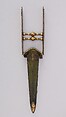 Dagger (Katar) with Sheath, Steel, gold, silver, velvet, iron, South Indian, possibly Deccan