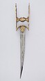 Dagger (Katar), Steel, gold, South Indian, Mughal