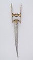 Dagger (Katar), Steel, gold, South Indian, Mughal