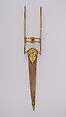 Dagger (Katar) with Sheath, Steel, gold, velvet, wood, Indian, Mughal