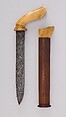 Knife with Sheath, Ivory, wood, Malayan