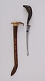 Knife (Bade-bade) with Sheath, Steel, wood, bone, Sumatran, possibly Acheen