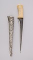 Dagger (Pesh-kabz) with Sheath, Steel, silver, wood, ivory (elephant), gold, South Indian