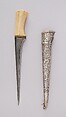 Dagger (Pesh-kabz) with Sheath, Steel, silver, wood, ivory (elephant), gold, South Indian