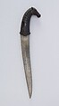 Dagger (Khanjar), Steel, horn, ruby, Indian, Mughal