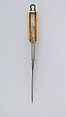 Dagger (Pesh-kabz) with Sheath, Steel, silver, ivory, brass, gold, velvet, wood, Afghan