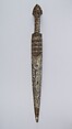 Dagger (Qama) with Sheath, Steel, silver, coral, Transcaucasian, probably Georgia
