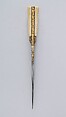 Knife (Kard), Steel, ivory (elephant), gold, Persian