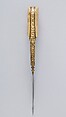 Dagger (Pesh-kabz), Steel, gold, ivory (walrus), Iranian