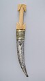Dagger with Sheath, Steel, silver, ivory (walrus), Turkish