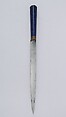Knife, Steel, lapis lazuli, copper, gold, Indian