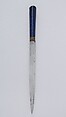 Knife, Steel, lapis lazuli, copper, gold, Indian