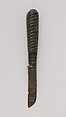 Clasp Knife (Chaqu), Jade, steel, hilt, Persian; blade, British