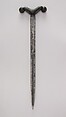 Crutch Dagger (Zafar Takieh, "Cushion of Victory"), Jade, steel, Indian, Mughal; blade, European
