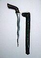 Dagger with Sheath, Steel, wood, horn, peal, Bornean