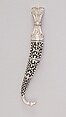 Dagger with Sheath, Steel, silver, wood, South Indian