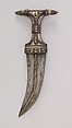 Dagger (Jambiya), Steel, wood, silver, copper, brass, Arabian