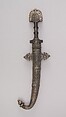 Dagger (Jambiya) with Sheath, Steel, wood, silver, brass, gold, niello, Moroccan