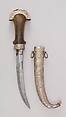 Dagger (Jambiya) and Sheath, Steel, wood, silver, horn (rhinoceros), Moroccan