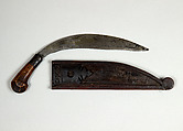 Knife with Sheath, Steel, wood, Philippine, Moro