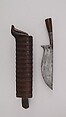 Court Knife (Wedong) with Sheath, Wood, horn, Javanese