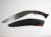 Knife (Kukri) with Sheath, Wood, Nepalese