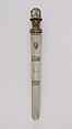 Knife with Sheath, Steel, silver, wood, Indian, Sikkim or Bhutanese